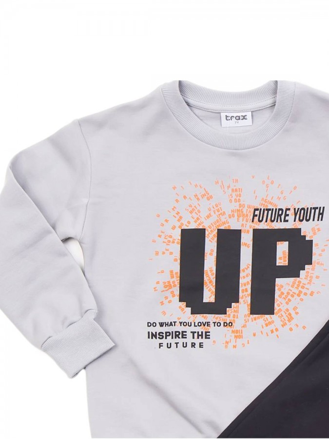 TRAX Εφηβική Φόρμα για Αγόρι 6-16 ετών "Future Youth UP" - 44822 Γκρι